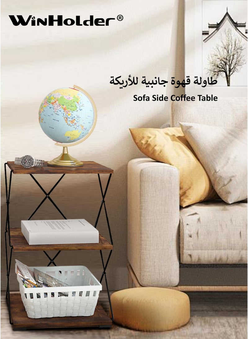 WinHolder Floor-Standing Bookshelf, Storage Rack for Living room, Suitable for Coffee table, bedside table, bookcase, 40*30*62.5 CM - Image 2